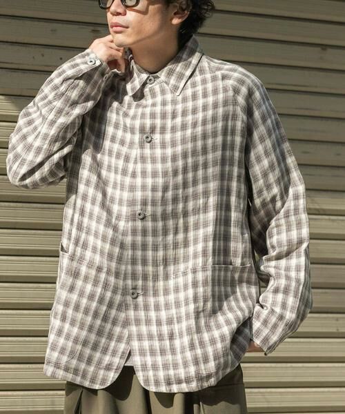 URBAN RESEARCH DOORS / アーバンリサーチ ドアーズ その他アウター | FORK&SPOON　リネンカバーオールシャツジャケット | 詳細19