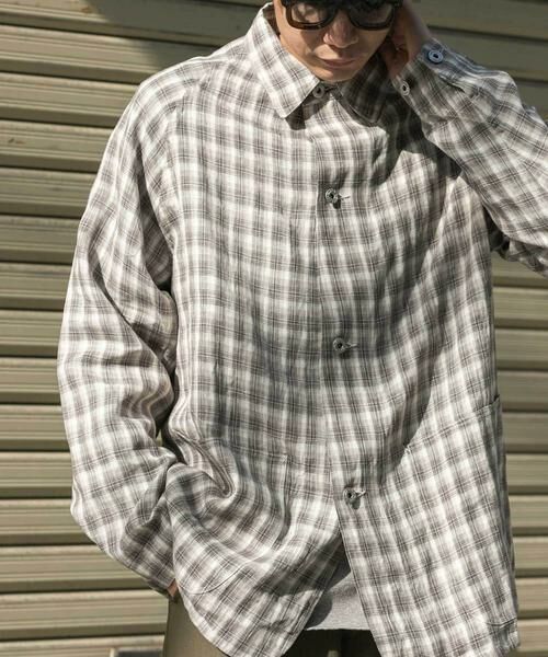 URBAN RESEARCH DOORS / アーバンリサーチ ドアーズ その他アウター | FORK&SPOON　リネンカバーオールシャツジャケット | 詳細21