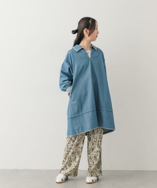 URBAN RESEARCH DOORS / アーバンリサーチ ドアーズ ワンピース | 『150サイズあり』デニム刺繍ワンピース(KIDS) | 詳細4