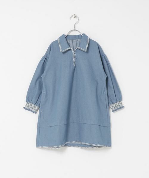 URBAN RESEARCH DOORS / アーバンリサーチ ドアーズ ワンピース | 『150サイズあり』デニム刺繍ワンピース(KIDS) | 詳細7