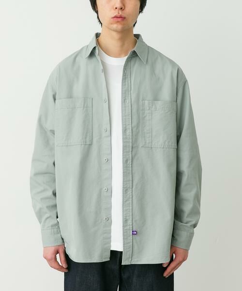 URBAN RESEARCH DOORS / アーバンリサーチ ドアーズ シャツ・ブラウス | THE NORTH FACE PURPLE LABEL　D. POCKET FLD WORK SHIRTS（ライトカーキ）