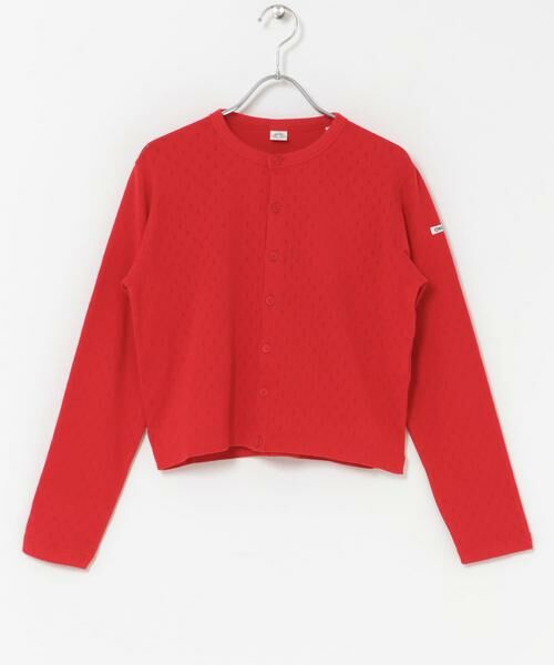 URBAN RESEARCH DOORS / アーバンリサーチ ドアーズ カーディガン・ボレロ | ORCIVAL　CREW NECK CARDIGAN（レッド）