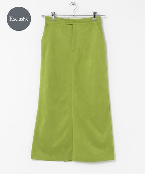 URBAN RESEARCH DOORS / アーバンリサーチ ドアーズ スカート | 『別注』Audrey and John Wad×DOORS　スウェードスカート（グリーン）