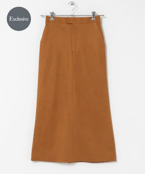 URBAN RESEARCH DOORS / アーバンリサーチ ドアーズ スカート | 『別注』Audrey and John Wad×DOORS　スウェードスカート（ブラウン）