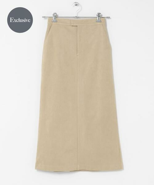 URBAN RESEARCH DOORS / アーバンリサーチ ドアーズ スカート | 『別注』Audrey and John Wad×DOORS　スウェードスカート（ベージュ）