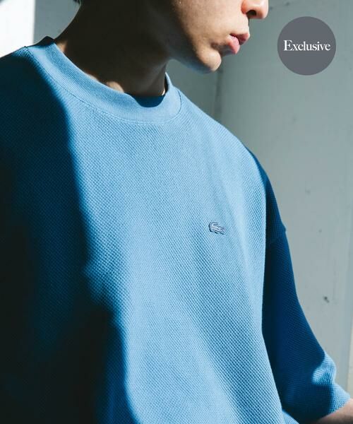 URBAN RESEARCH DOORS / アーバンリサーチ ドアーズ Tシャツ | 『別注』LACOSTE×DOORS　THICK PIQUE ROUND SHORT-SLEEVE（ライトブルー）