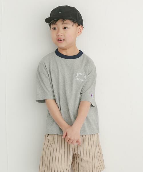 URBAN RESEARCH DOORS / アーバンリサーチ ドアーズ トップス | 『別注』CHAMPION×DOORS　リンガー刺繍ロゴTシャツ(KIDS) | 詳細2