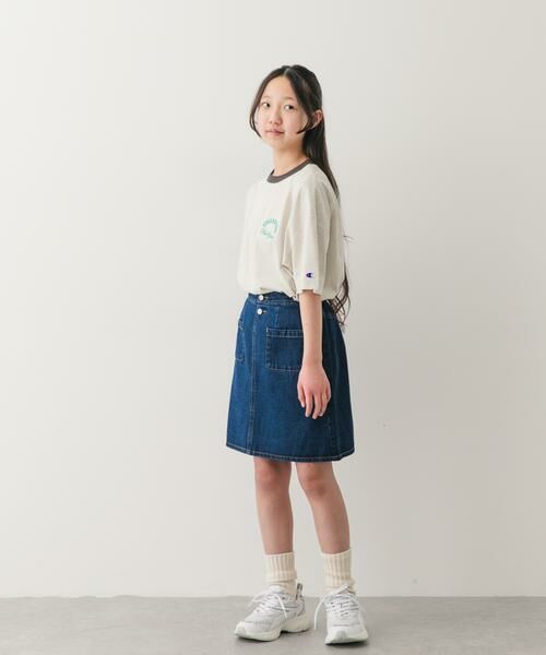 URBAN RESEARCH DOORS / アーバンリサーチ ドアーズ トップス | 『150サイズ』『別注』CHAMPION×DOORS　リンガー刺繍ロゴTシャツ(KIDS) | 詳細8