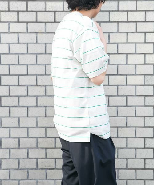 URBAN RESEARCH DOORS / アーバンリサーチ ドアーズ Tシャツ | FORK&SPOON　プレーティングボーダーショートスリーブTシャツ | 詳細1