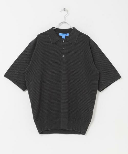 URBAN RESEARCH DOORS / アーバンリサーチ ドアーズ ニット・セーター | FORK&SPOON　ボーダーショートスリーブニットポロ（グレー系その他）