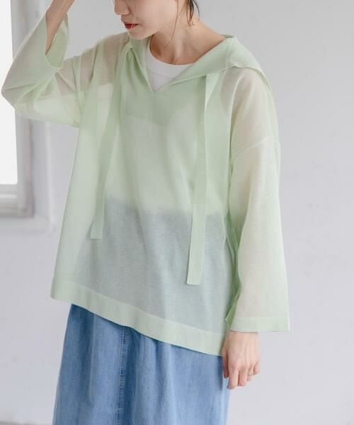 URBAN RESEARCH DOORS / アーバンリサーチ ドアーズ その他トップス | FORK&SPOON　セーラーカラーシアーニットプルオーバー | 詳細3