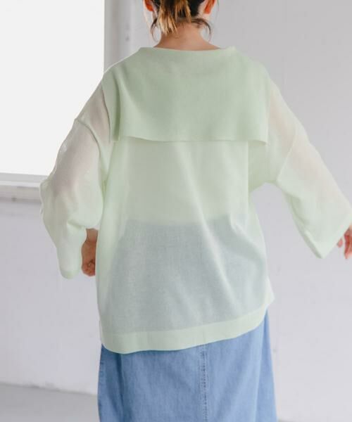 URBAN RESEARCH DOORS / アーバンリサーチ ドアーズ その他トップス | FORK&SPOON　セーラーカラーシアーニットプルオーバー | 詳細5