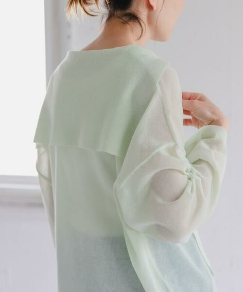 URBAN RESEARCH DOORS / アーバンリサーチ ドアーズ その他トップス | FORK&SPOON　セーラーカラーシアーニットプルオーバー | 詳細6