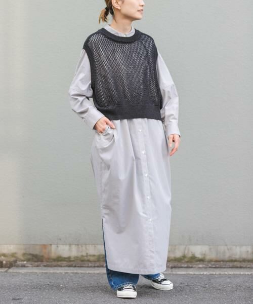 URBAN RESEARCH DOORS / アーバンリサーチ ドアーズ ベスト | FORK&SPOON　ペーパーメッシュニットベスト | 詳細10