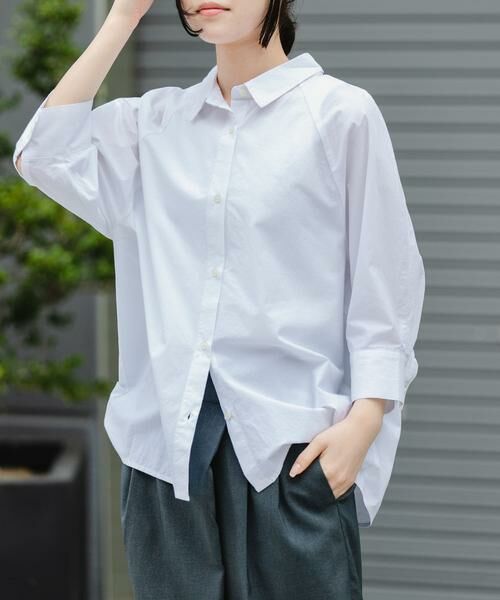 URBAN RESEARCH DOORS / アーバンリサーチ ドアーズ シャツ・ブラウス | FORK&SPOON　レギュラーカラーバレルシャツ（オフホワイト）