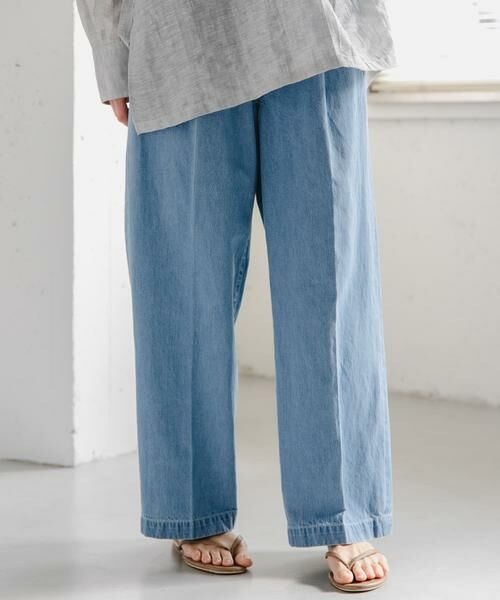 URBAN RESEARCH DOORS / アーバンリサーチ ドアーズ デニムパンツ | FORK&SPOON　綿麻デニムパンツ | 詳細1