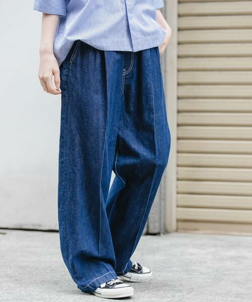 URBAN RESEARCH DOORS / アーバンリサーチ ドアーズ デニムパンツ | FORK&SPOON　綿麻デニムパンツ（ワンウォッシュ）