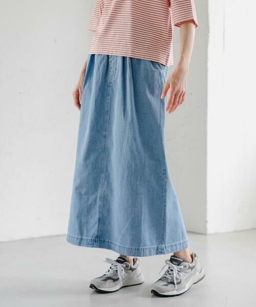 URBAN RESEARCH DOORS / アーバンリサーチ ドアーズ スカート | FORK&SPOON　綿麻デニムスカート | 詳細2