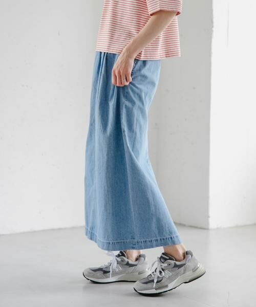 URBAN RESEARCH DOORS / アーバンリサーチ ドアーズ スカート | FORK&SPOON　綿麻デニムスカート | 詳細3