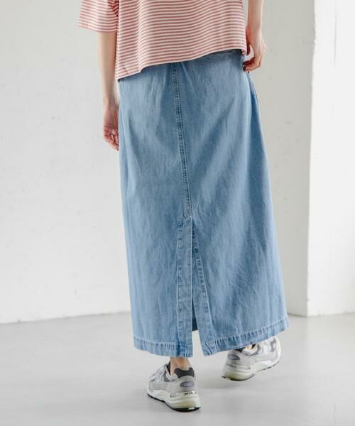 URBAN RESEARCH DOORS / アーバンリサーチ ドアーズ スカート | FORK&SPOON　綿麻デニムスカート | 詳細4
