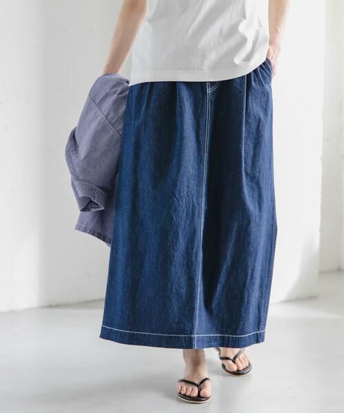 URBAN RESEARCH DOORS / アーバンリサーチ ドアーズ スカート | FORK&SPOON　綿麻デニムスカート | 詳細10