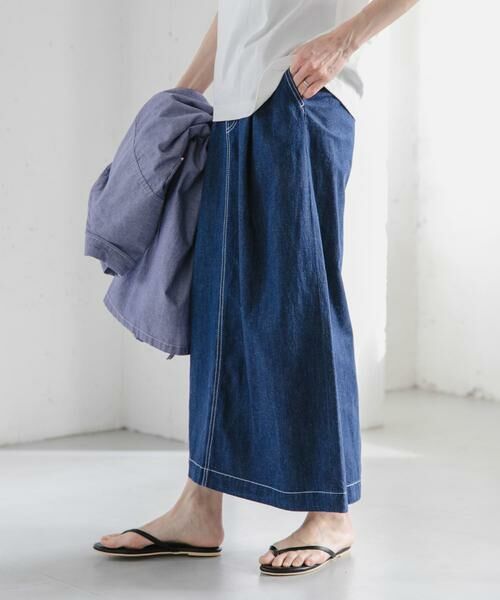 URBAN RESEARCH DOORS / アーバンリサーチ ドアーズ スカート | FORK&SPOON　綿麻デニムスカート | 詳細11