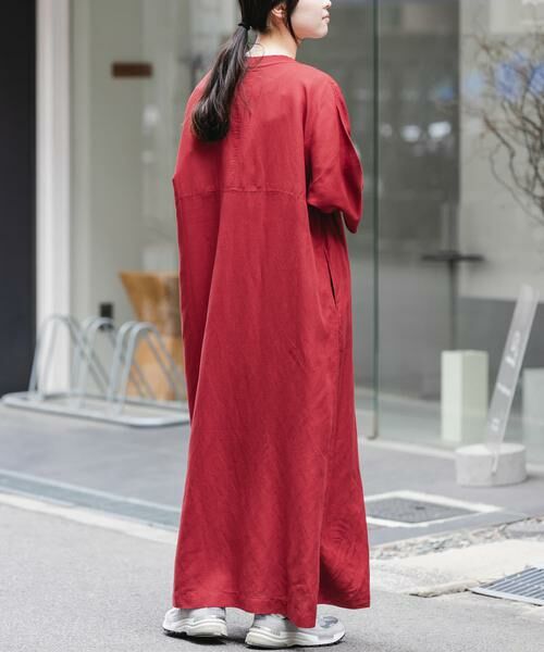URBAN RESEARCH DOORS / アーバンリサーチ ドアーズ ワンピース | 『一部WEB限定カラー』FORK&SPOON　リネン混プルオーバーワンピース | 詳細1