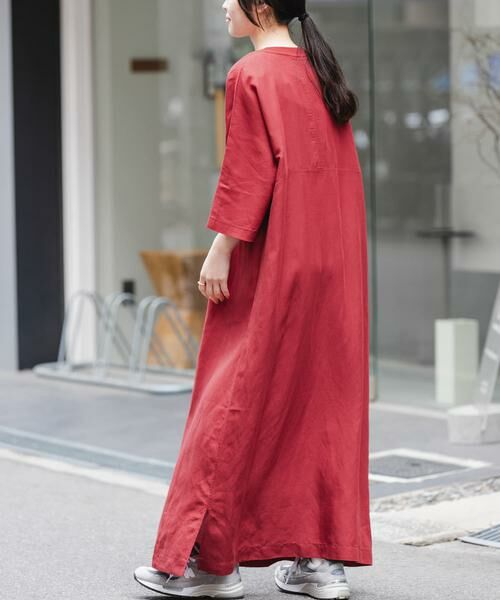 URBAN RESEARCH DOORS / アーバンリサーチ ドアーズ ワンピース | 『一部WEB限定カラー』FORK&SPOON　リネン混プルオーバーワンピース | 詳細7
