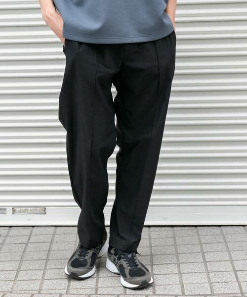 URBAN RESEARCH DOORS / アーバンリサーチ ドアーズ その他パンツ | FORK&SPOON　PEジャージーテーパードパンツ（ブラック）