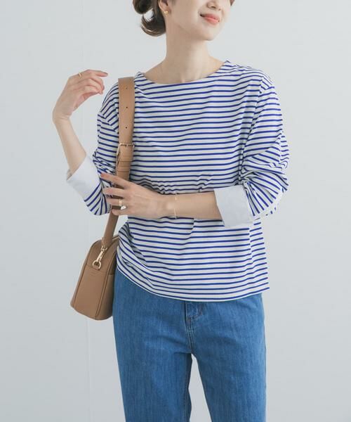 URBAN RESEARCH DOORS / アーバンリサーチ ドアーズ Tシャツ | カフスドッキングボーダープルオーバー（オフホワイト）