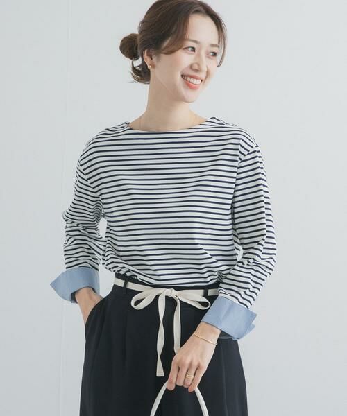 URBAN RESEARCH DOORS / アーバンリサーチ ドアーズ Tシャツ | カフスドッキングボーダープルオーバー | 詳細19