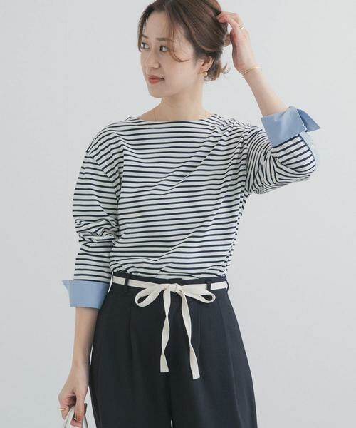 URBAN RESEARCH DOORS / アーバンリサーチ ドアーズ Tシャツ | カフスドッキングボーダープルオーバー | 詳細20