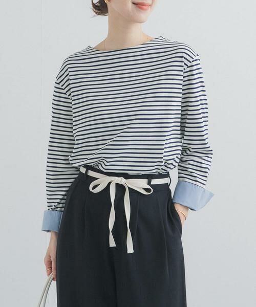 URBAN RESEARCH DOORS / アーバンリサーチ ドアーズ Tシャツ | カフスドッキングボーダープルオーバー | 詳細21