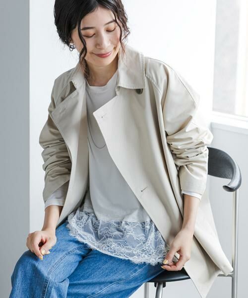 URBAN RESEARCH DOORS / アーバンリサーチ ドアーズ Tシャツ | レースドッキングカットソー | 詳細1