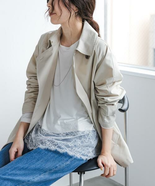 URBAN RESEARCH DOORS / アーバンリサーチ ドアーズ Tシャツ | レースドッキングカットソー | 詳細2