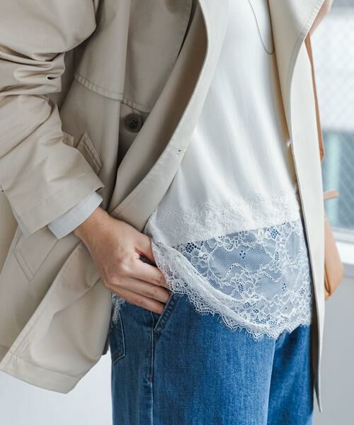 URBAN RESEARCH DOORS / アーバンリサーチ ドアーズ Tシャツ | レースドッキングカットソー | 詳細3