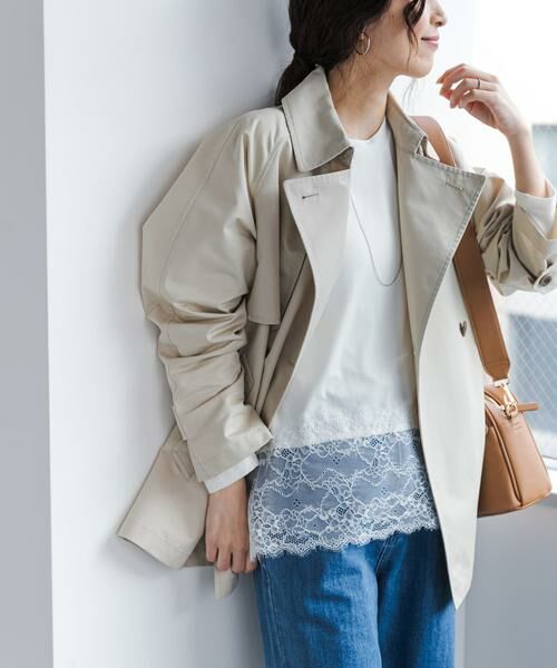 URBAN RESEARCH DOORS / アーバンリサーチ ドアーズ Tシャツ | レースドッキングカットソー | 詳細5