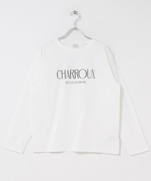 URBAN RESEARCH DOORS / アーバンリサーチ ドアーズ Tシャツ | ロゴプリントロングスリーブTシャツ（ホワイト系その他）