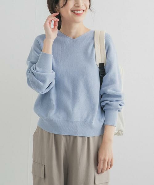 URBAN RESEARCH DOORS / アーバンリサーチ ドアーズ ニット・セーター | コットン畦Vネックニット | 詳細6