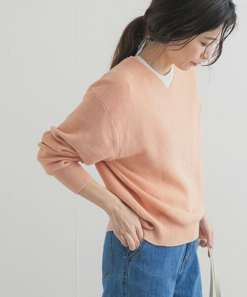 URBAN RESEARCH DOORS / アーバンリサーチ ドアーズ ニット・セーター | コットン畦Vネックニット | 詳細17