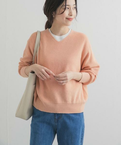 URBAN RESEARCH DOORS / アーバンリサーチ ドアーズ ニット・セーター | コットン畦Vネックニット | 詳細20