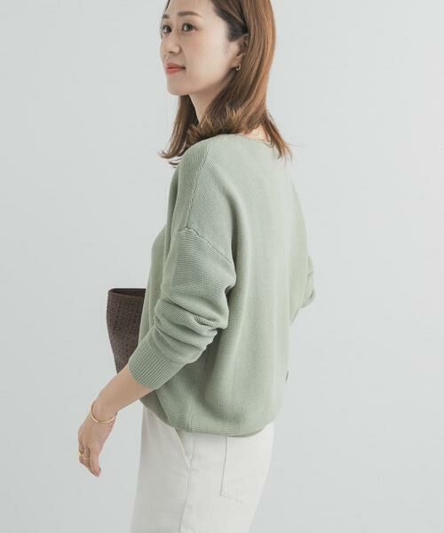 URBAN RESEARCH DOORS / アーバンリサーチ ドアーズ ニット・セーター | コットンボートネックガーターKNIT | 詳細2