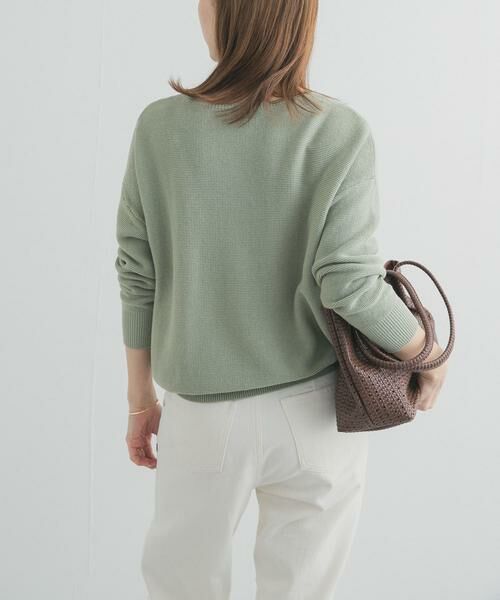 URBAN RESEARCH DOORS / アーバンリサーチ ドアーズ ニット・セーター | コットンボートネックガーターKNIT | 詳細3