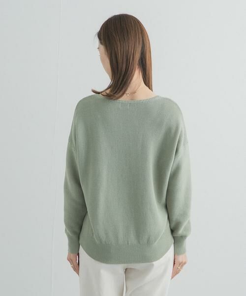 URBAN RESEARCH DOORS / アーバンリサーチ ドアーズ ニット・セーター | コットンボートネックガーターKNIT | 詳細9