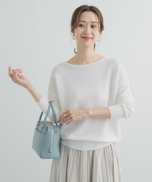 URBAN RESEARCH DOORS / アーバンリサーチ ドアーズ ニット・セーター | コットンボートネックガーターKNIT | 詳細12