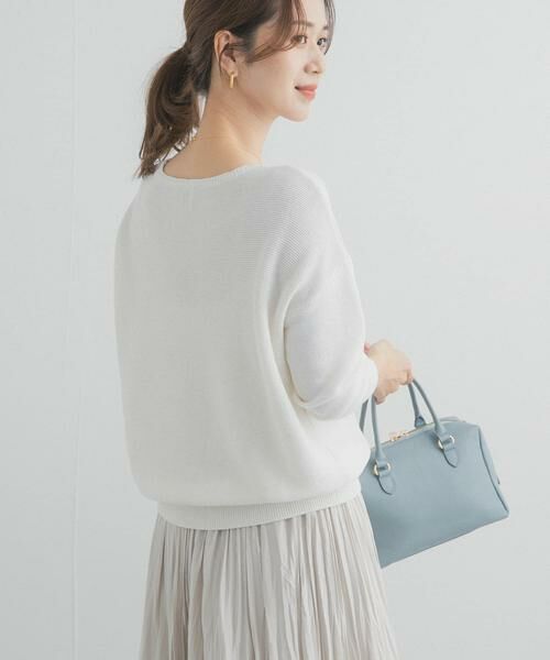 URBAN RESEARCH DOORS / アーバンリサーチ ドアーズ ニット・セーター | コットンボートネックガーターKNIT | 詳細15