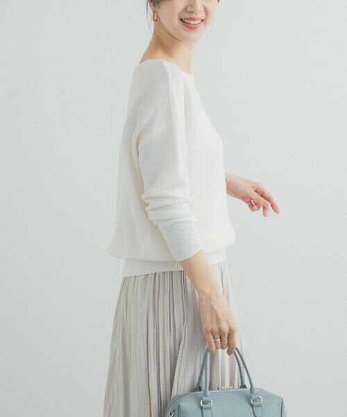 URBAN RESEARCH DOORS / アーバンリサーチ ドアーズ ニット・セーター | コットンボートネックガーターKNIT | 詳細16