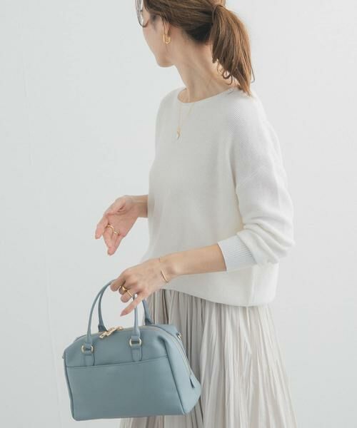 URBAN RESEARCH DOORS / アーバンリサーチ ドアーズ ニット・セーター | コットンボートネックガーターKNIT（オフホワイト）