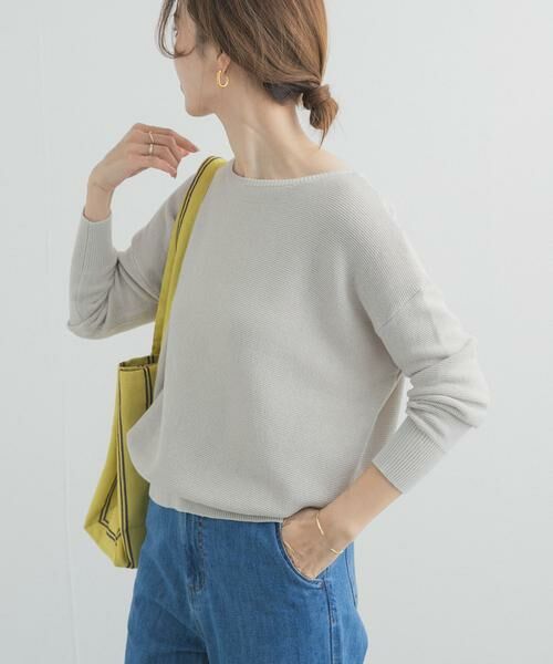 URBAN RESEARCH DOORS / アーバンリサーチ ドアーズ ニット・セーター | コットンボートネックガーターKNIT | 詳細21