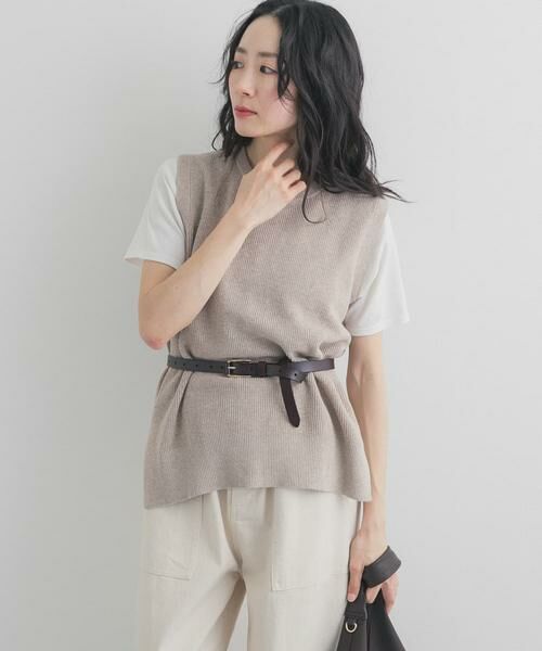 URBAN RESEARCH DOORS / アーバンリサーチ ドアーズ ベスト | リネンコットンKNITベスト | 詳細10